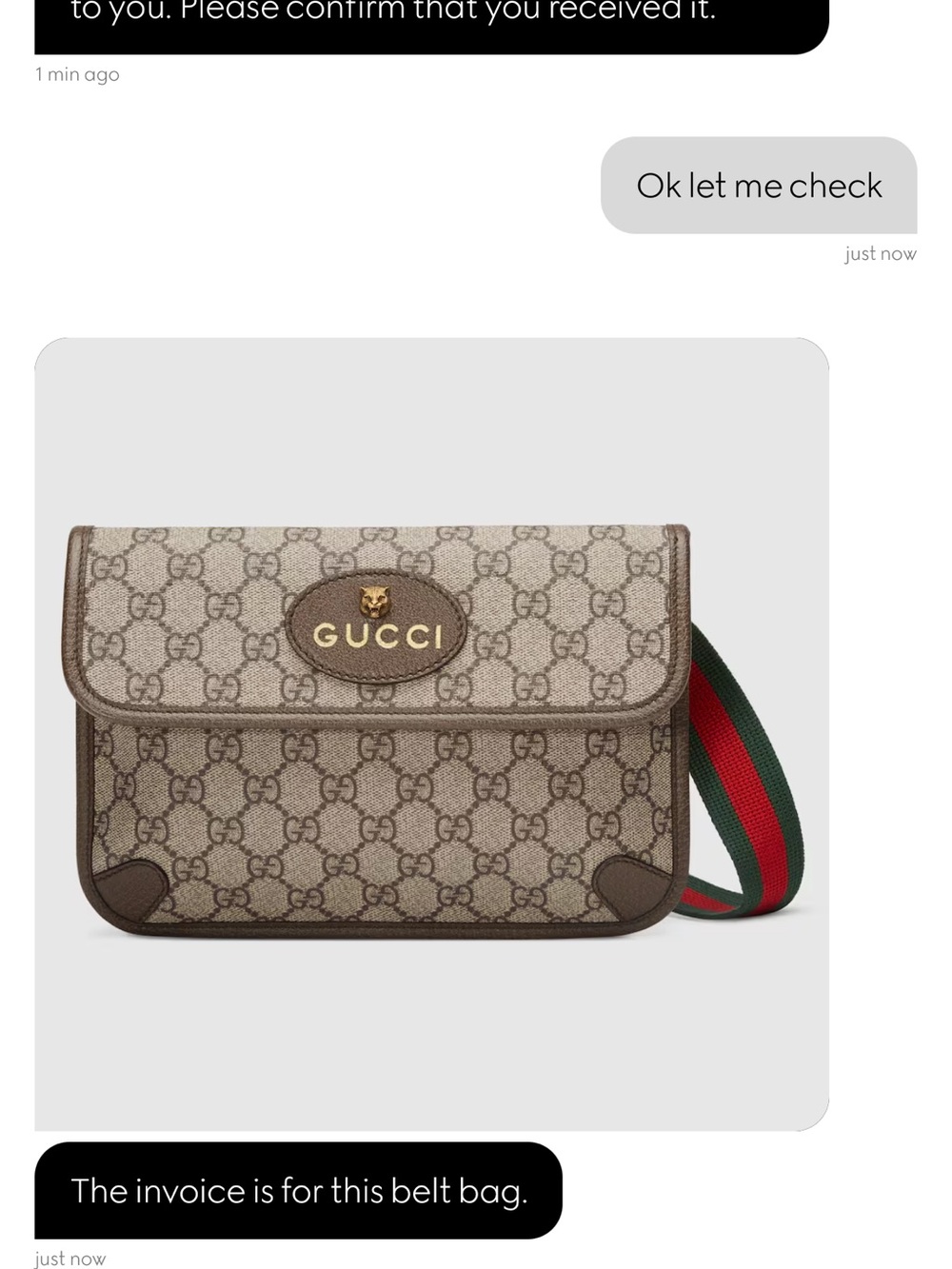 Gucci Beige/Brown GG Supreme Canvas Belt Bag